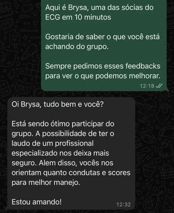 Depoimento de assinante no WhatsApp (13)